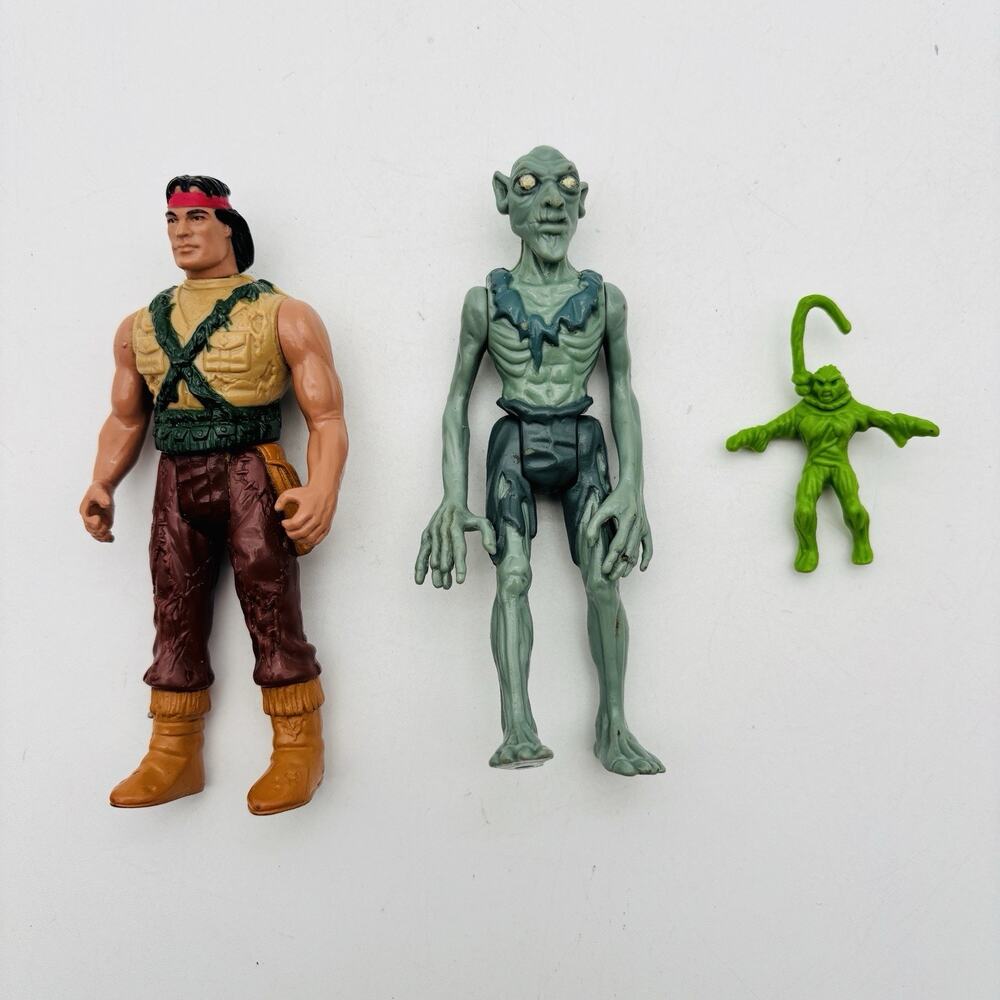 Vintage Swamp Thing - Lot Tomahawk, Skinman & Swamp Thing Vodoo 1990 Kenner DC